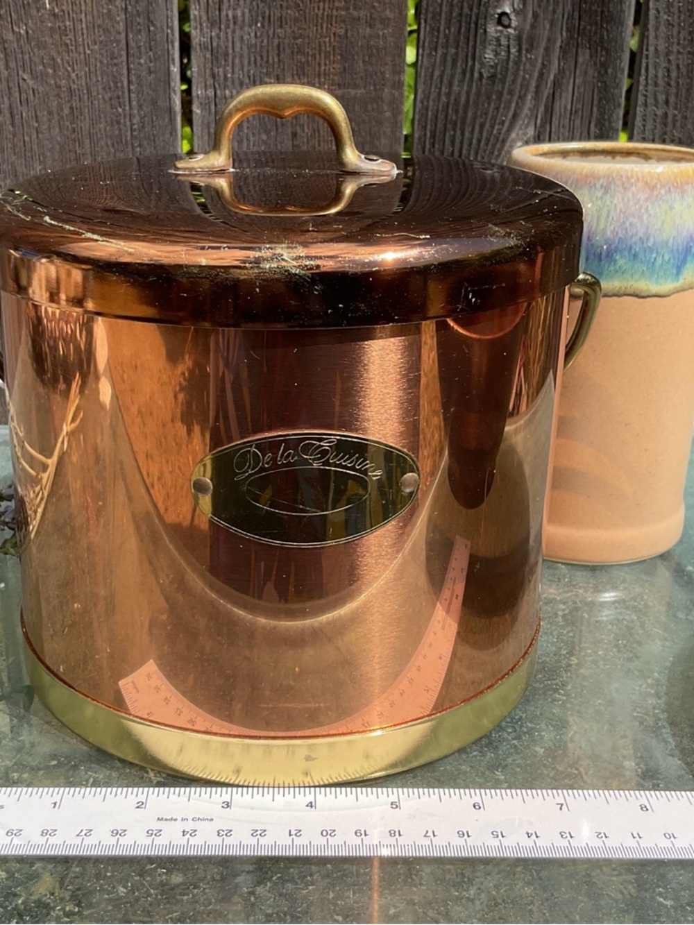 VTG 70s Copper & Brass Insulated Champagne ICE BUCKET De La Cuisine USA ATAPCO - Picture 8 of 15